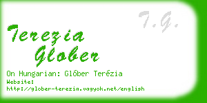terezia glober business card